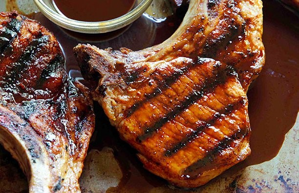 Chocolate Adobo Rubbed Pork Chops