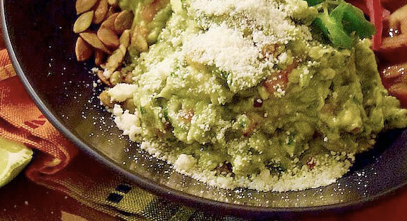 Kicked-Up Guac with Pickled Veggies and Toasted Pumpkin Seeds